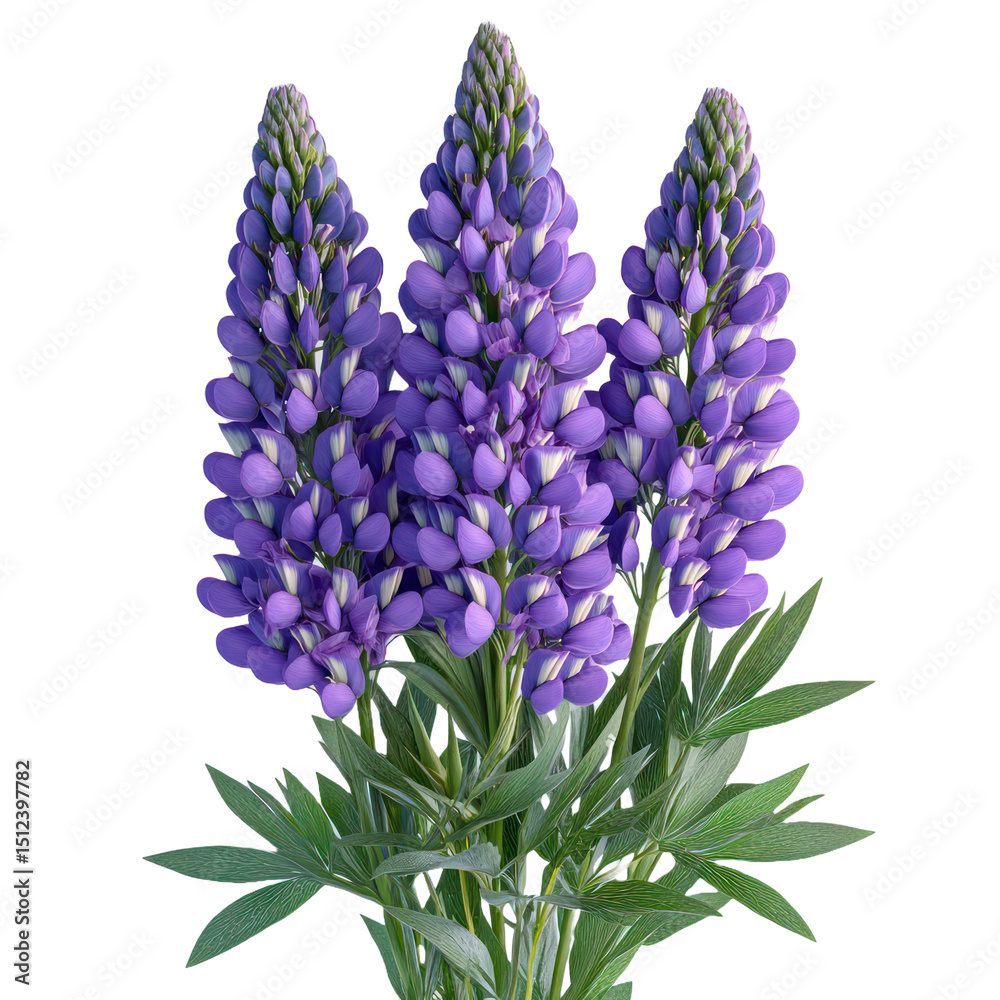 Fototapeta premium Purple lupine flowers bouquet