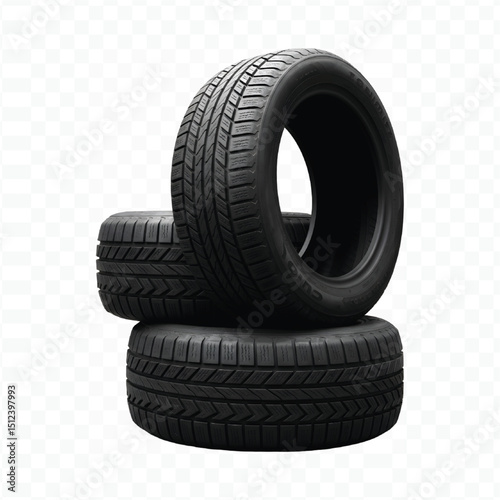 car tire isolated on white background
