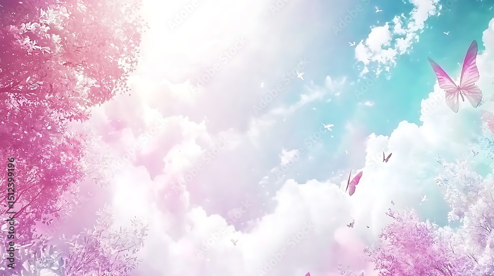 Gentle pastel gradients merging with delicate cloud formations in a serene and dreamy skyscape, evoking a tranquil mood Gentle pastel gradients merging with delicate cloud formations in a serene and dreamy skyscape, evoking a tranquil mood