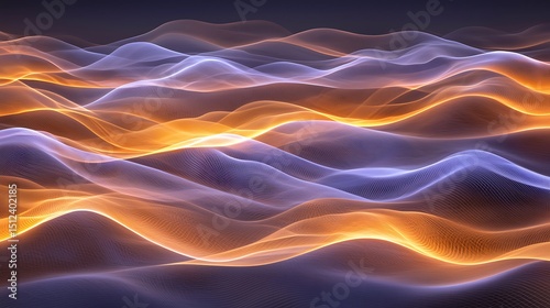 Seamless abstract mesh featuring smooth light blending and gradual color changes in a modern style
