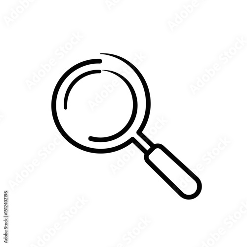 Modern Outline Search Icon Magnifying Glass for Websites and Apps