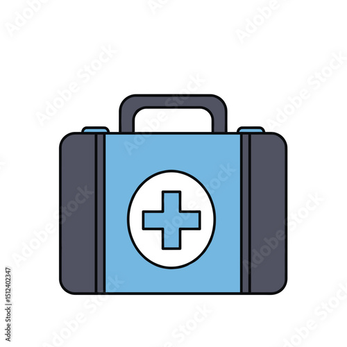 First Aid Kit Flat Icon for Emergency and Health Services