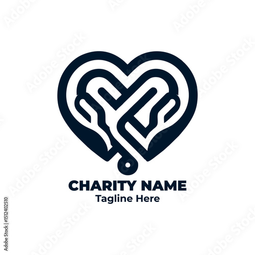 Charity and donation concept for nonprofit campaign, social help illustration, emotional care icon, humanitarian outreach vector, volunteer love and community support