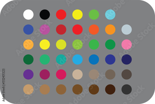 Color Palette with Various Shades on a Gray Background Ideal for Design Inspiration and Creative Projects Demonstrating a Range of Hues and Tones