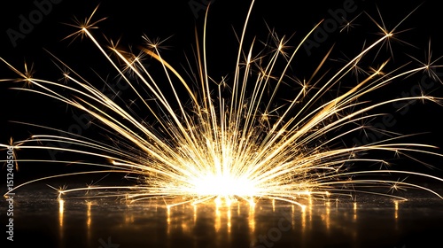 Dynamic cluster of transparent glowing fire sparks designed for cinematic overlays and special effects