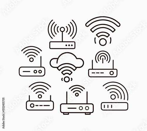 wi fi icon, wireless network icon vector
