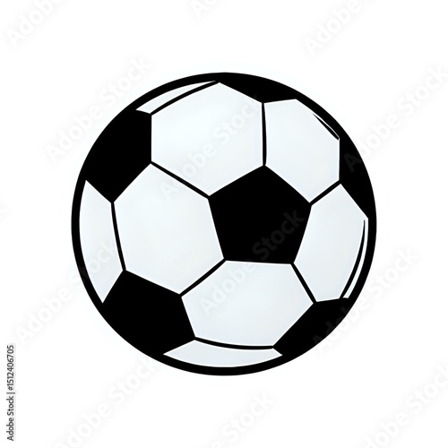 Soccer ball vector illustration for sports and recreation design projects on transparent background