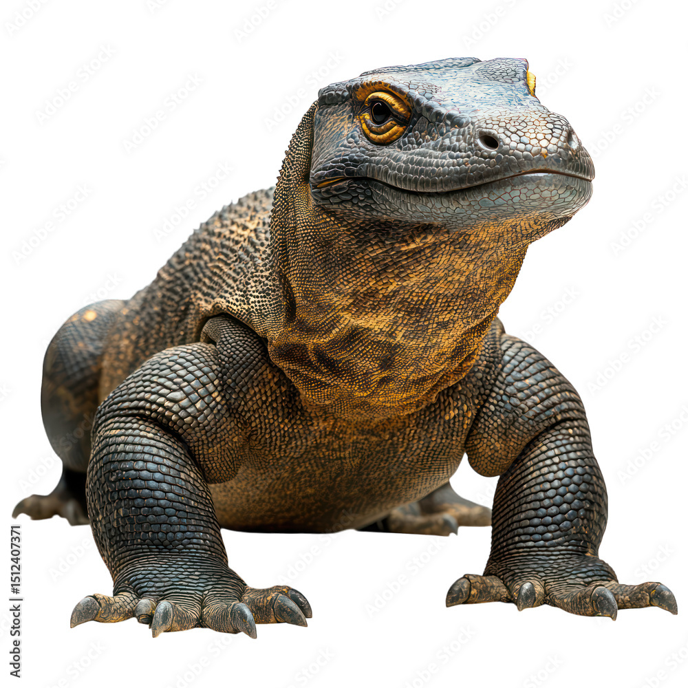 Fototapeta premium Reptile isolated on black background