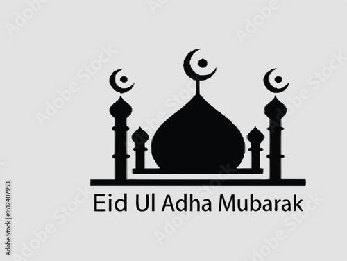 Islamic calligraphy ornaments and mosque designs, perfect for vector art illustrations and business icons, beautifully outline Eid Mubarak celebrations