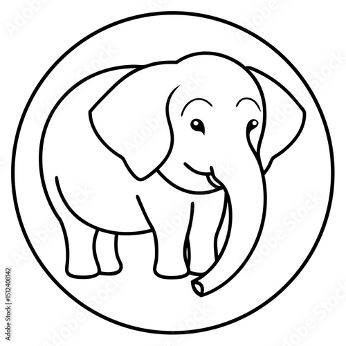 Elephant In Zen Circle