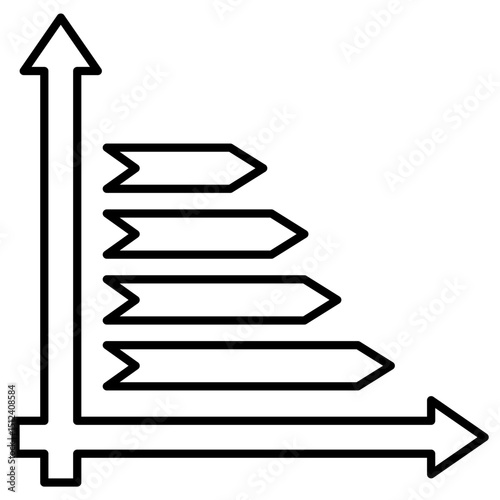 Statistical data analysis line icon 
