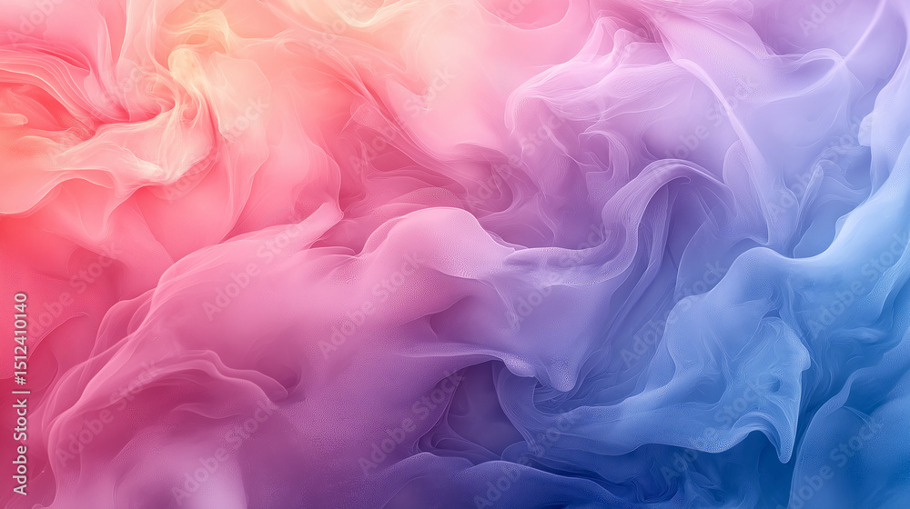 Fototapeta premium Pink and Blue Misty Cloud Swirl Art
