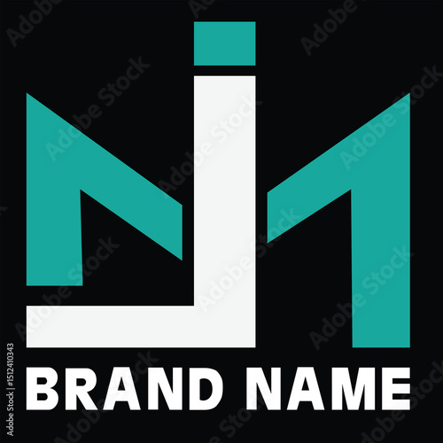 M, J, MJ OR JM Letter logo design template for use all purpose