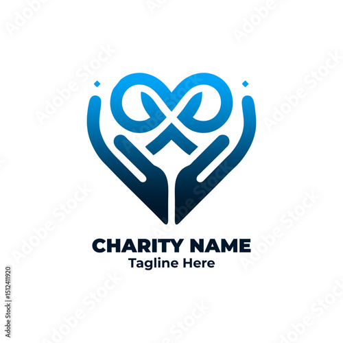 Charity heart vector for nonprofit giving symbol, humanitarian campaign, donation help icon, volunteer support illustration, emotional care for social outreach and love
