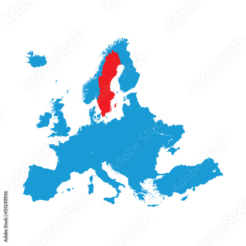 vector of Sweden map