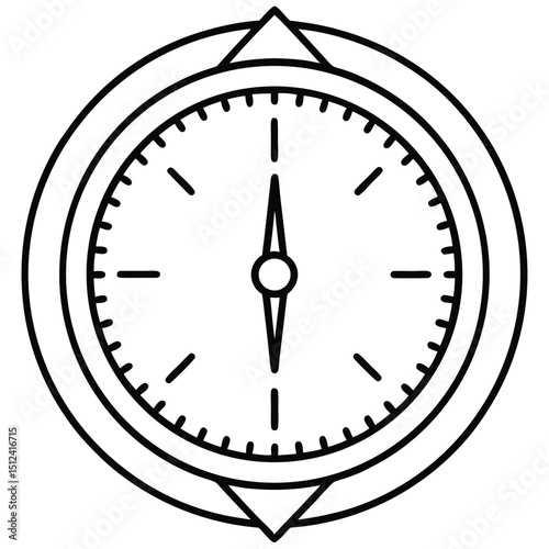 This illustration depicts a digital clock with a clear numerical display. It uses a range of colors against a black backdrop.
