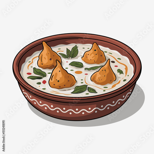 Kadhi Pakora in Spiced Yogurt Gravy with Herbs