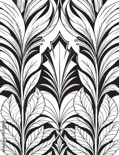 A flawlessly tiled seamless pattern showcasing uniform repetition and smooth transitions, blending artistry with functionality for stylish, uninterrupted surface decoration.