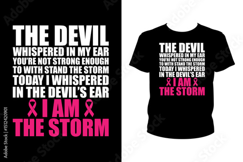 The devil whispered in my ear Quotes svg, Cancer Svg, t-shirt design for prints, Cancer t-shirt design cut file