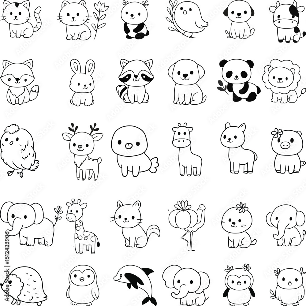 Adorable Baby Animal Doodle Collection Adorable Baby Animal Doodle Collection