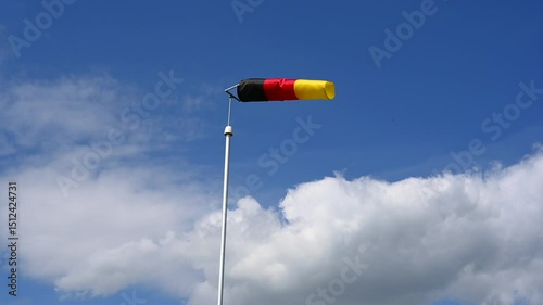 windsock in the colours of german national flag