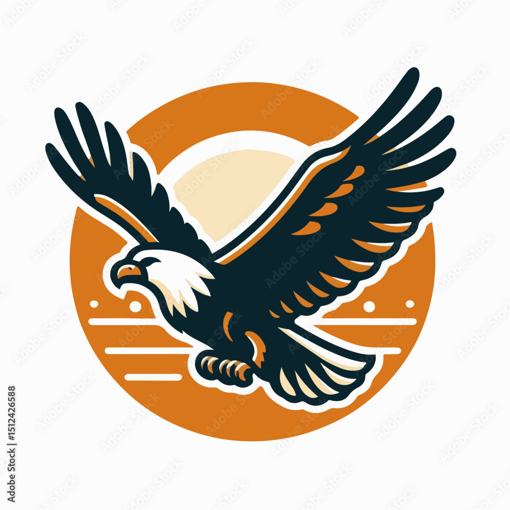Obraz premium eagle logo mascot vector illustration