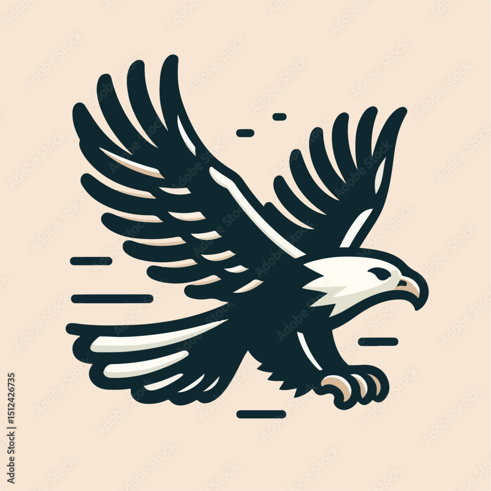 Fototapeta premium eagle logo mascot vector illustration