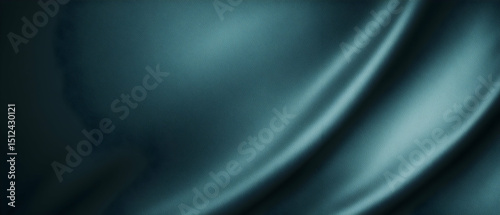 Teal Fabric Texture With Drapes And Folds