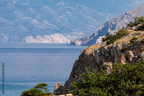 Fototapeta Naklejka Na Ścianę i Meble -  Beautiful mediterranean lanscape, Baska, Krk Island, Croatia