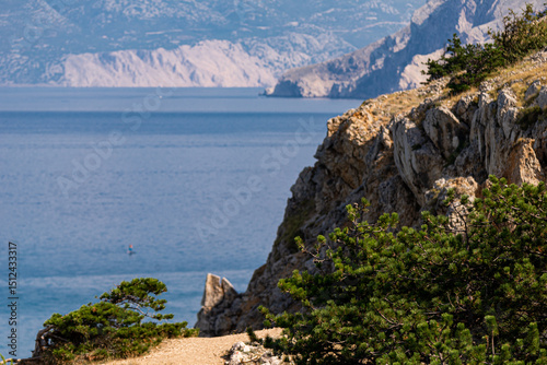 Fototapeta Naklejka Na Ścianę i Meble -  Beautiful mediterranean lanscape, Baska, Krk Island, Croatia