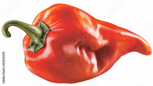 Red Pepper Isolated On White Background
