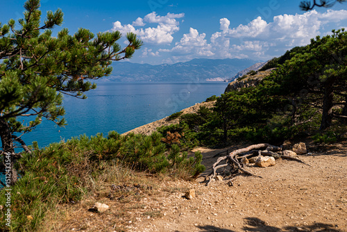Fototapeta Naklejka Na Ścianę i Meble -  Beautiful mediterranean lanscape, Baska, Krk Island, Croatia