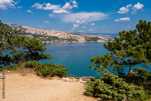 Fototapeta Naklejka Na Ścianę i Meble -  Beautiful mediterranean lanscape, Baska, Krk Island, Croatia