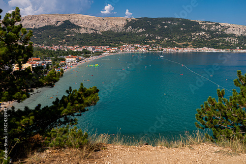 Fototapeta Naklejka Na Ścianę i Meble -  Beautiful mediterranean lanscape, Baska, Krk Island, Croatia