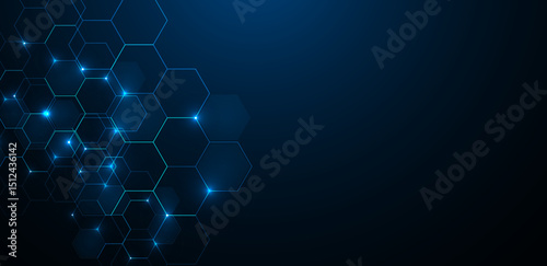 Abstract blue dark background  geometric vector