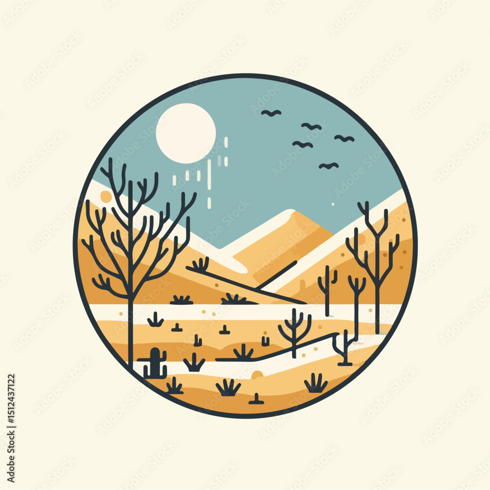 Fototapeta premium dry season vector illustration