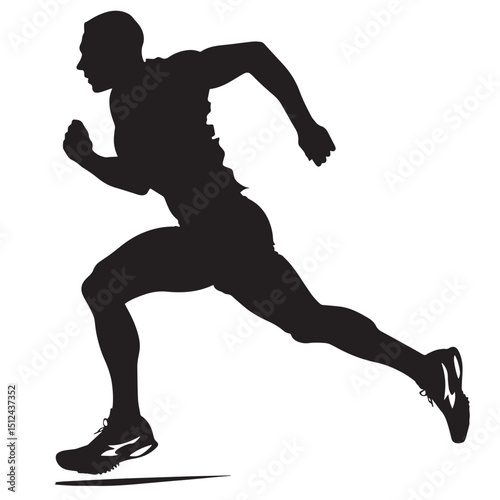  man runner sprinter silhouette 