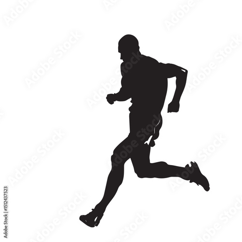  man runner sprinter silhouette 