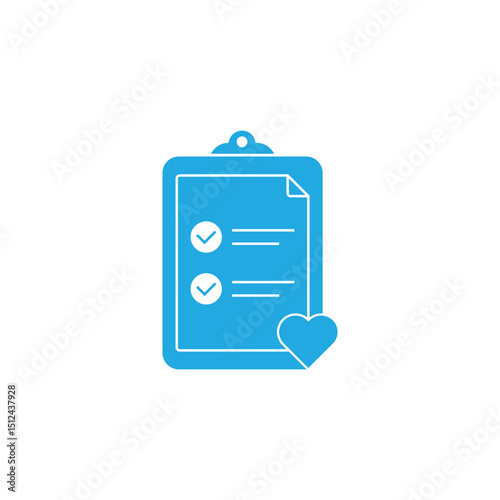 Medical Survey And Clipboard Icon Vector Design.