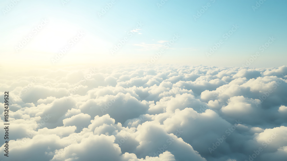 Fototapeta premium Pastel cloud layers floating peacefully above high resolution picture