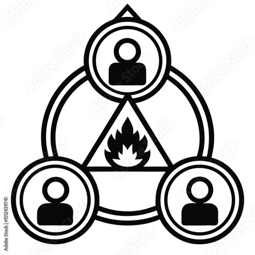 
Emergency Assembly Point Icon Set for Fire Safety and Meeting Locations with Various Colors for Signage and Evacuation Plans in Vector Format