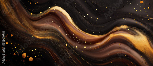 mocha mousse fluid art design