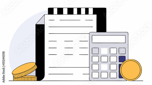 Accounting Concepts Illustrated in a Creative Design vector illustration