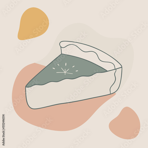 Delicious Slice of Pie A Sweet Treat Illustration