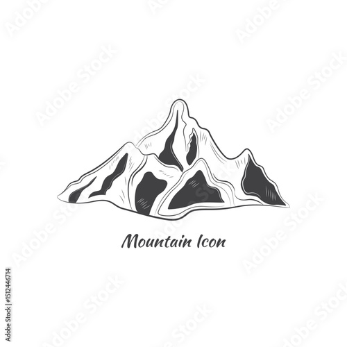 Mountain Icon Vector Design.