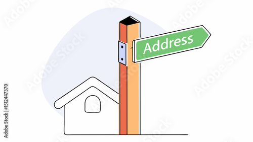 address  concept home location.svg vector illustration