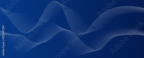 Abstract blue background with flowing lines for futuristic concept. Dynamic waves. vectors illustration.