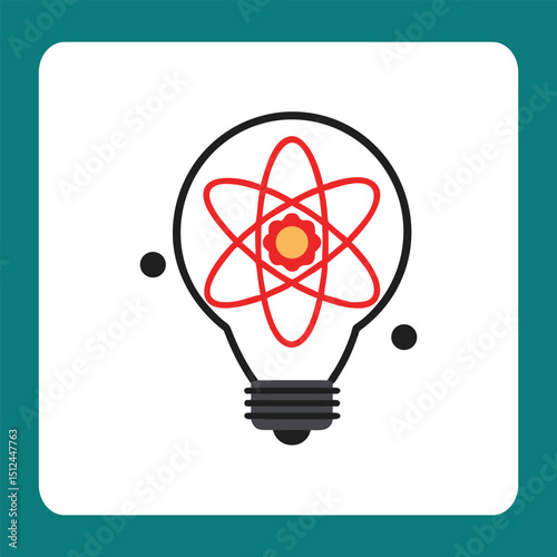 electrical bulb-with atom symbol