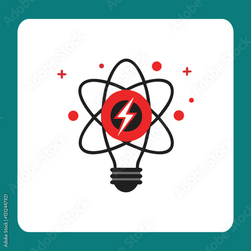 electrical bulb-with atom symbol