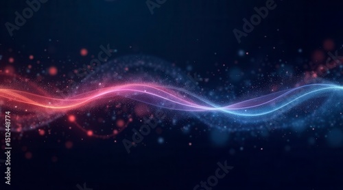 Abstract Glowing Wave Particles